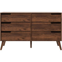 KOMMODE Norel mit 6 Schubladen, Walnuss - Walnussfarben, Holz/Holzwerkstoff (137/80/40cm) - Beautysofa