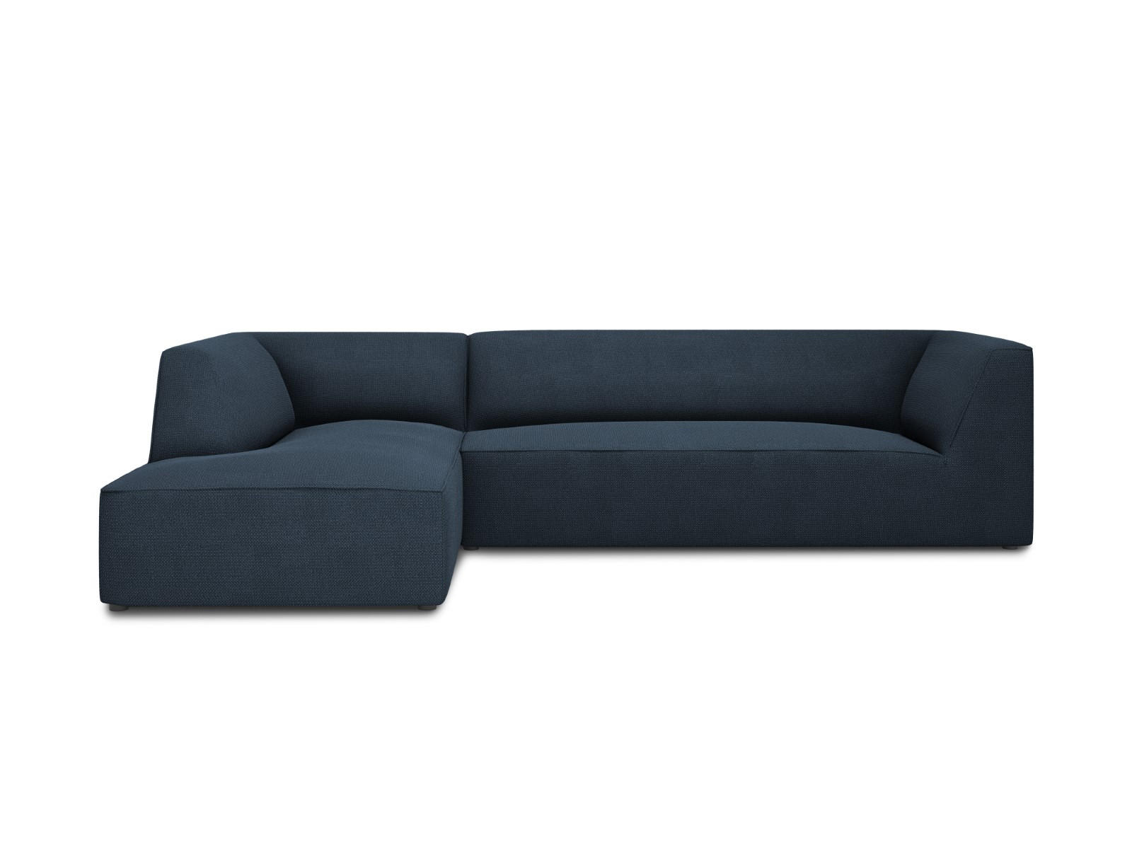 ECKSOFA links Ruby aus strukturiertem Stoff marineblau 4 Sitzplätze - Blau, Textil (180/273cm) - Micadoni
