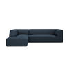 ECKSOFA links Ruby aus strukturiertem Stoff marineblau 4 Sitzplätze - Blau, Textil (180/273cm) - Micadoni