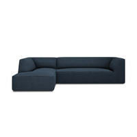 ECKSOFA links Ruby aus strukturiertem Stoff marineblau 4 Sitzplätze - Blau, Textil (180/273cm) - Micadoni