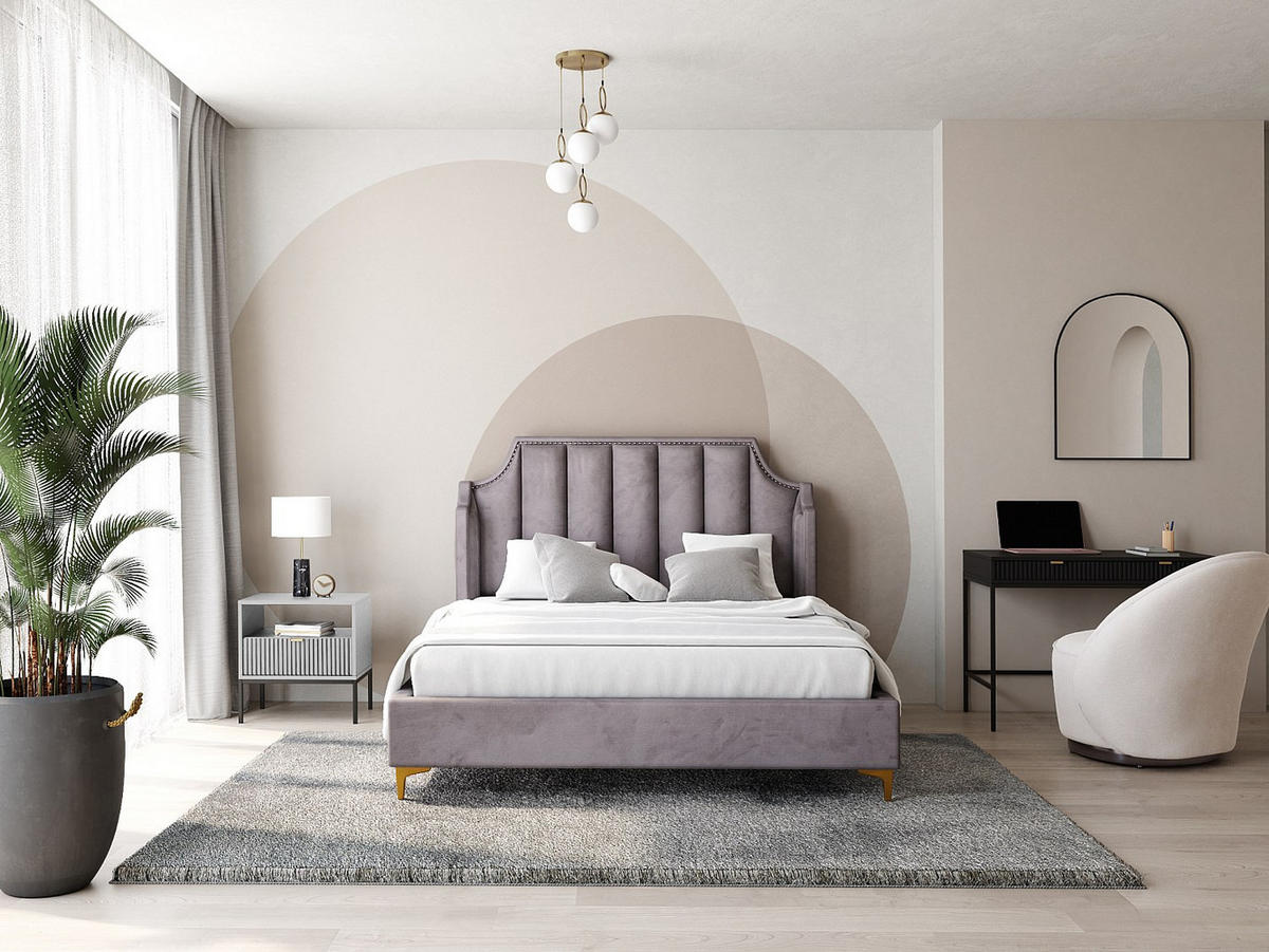 NACHTTISCH mit 1 Schublade & 1 Ablage - Grau - LIOUBA - Hellgrau, Holz (54/56/39cm) - Pascal Morabito