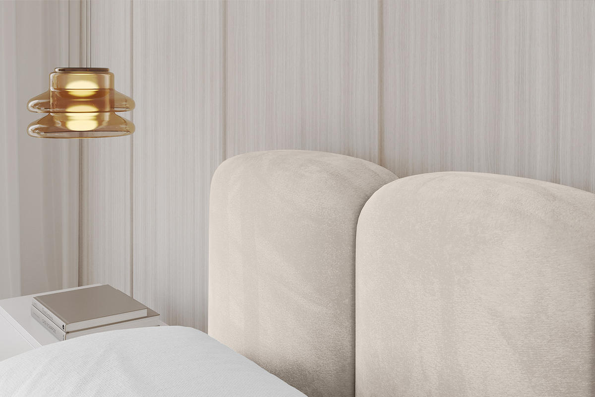 POLSTERBETT mit Bettkasten und Lattenrost, Bett mit Matratze H3/H4 - KALA-v1 200x200 Beige - Beige, Holzwerkstoff/Textil (200/200cm) - ALTDECOR