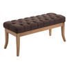 SITZBANK 100/38 cm Stoff braun - Naturfarben/Braun, Holz/Textil (100/46/38cm) - CLP