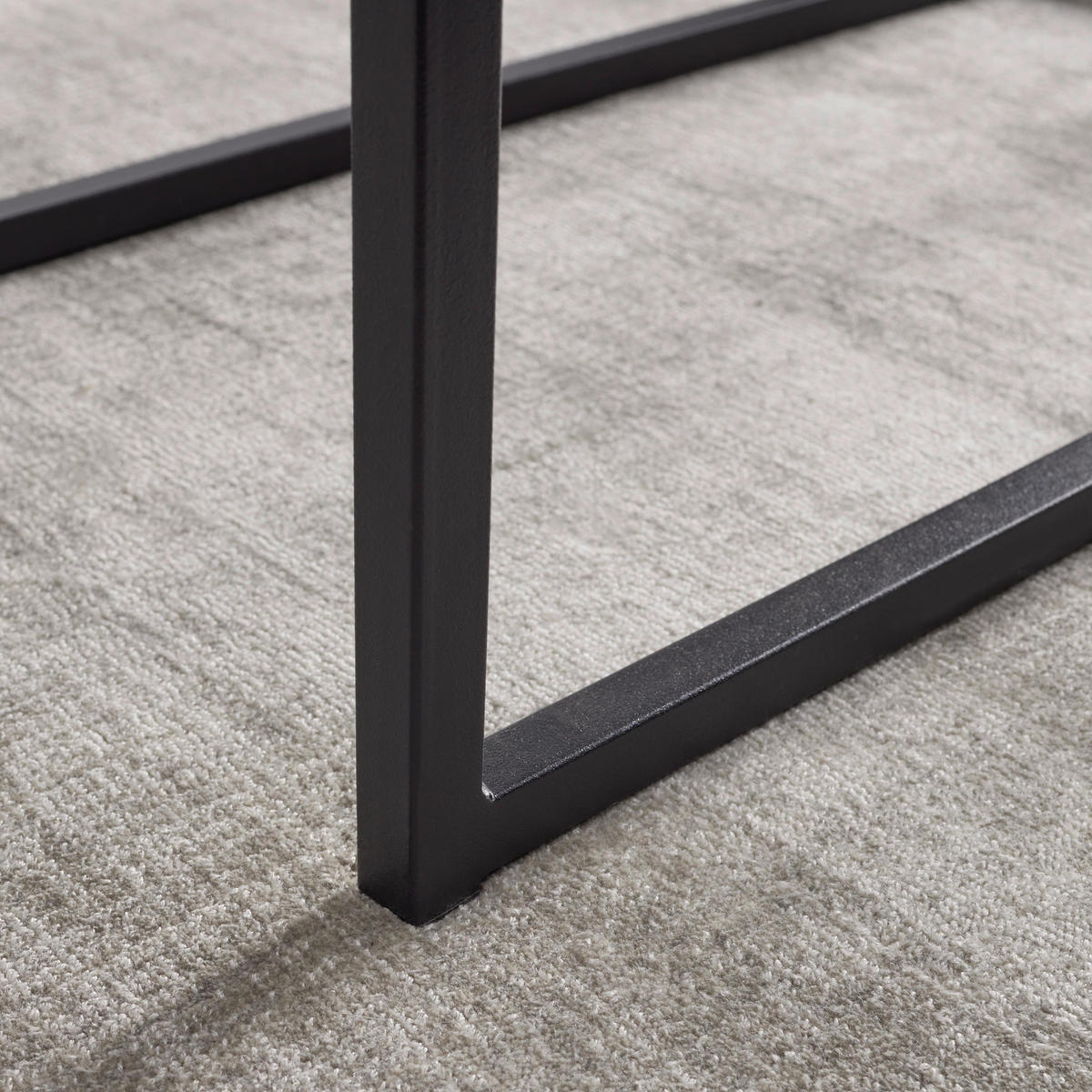 COUCHTISCH Ani Schwarz/ Eichefarben MDF mit Stauraum - Schwarz, Metall (60/30/48cm) - Bessagi Home