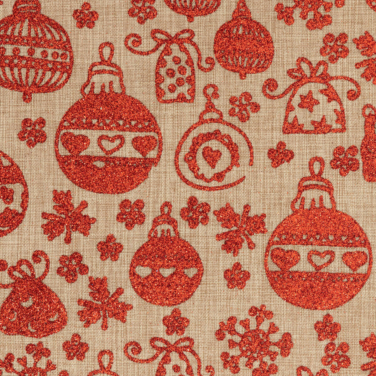 TISCHLÄUFER Weihnachtsmuster Jute 28/300 cm - Rot, Textil (300cm) - Atmosphera Createur d´interieur