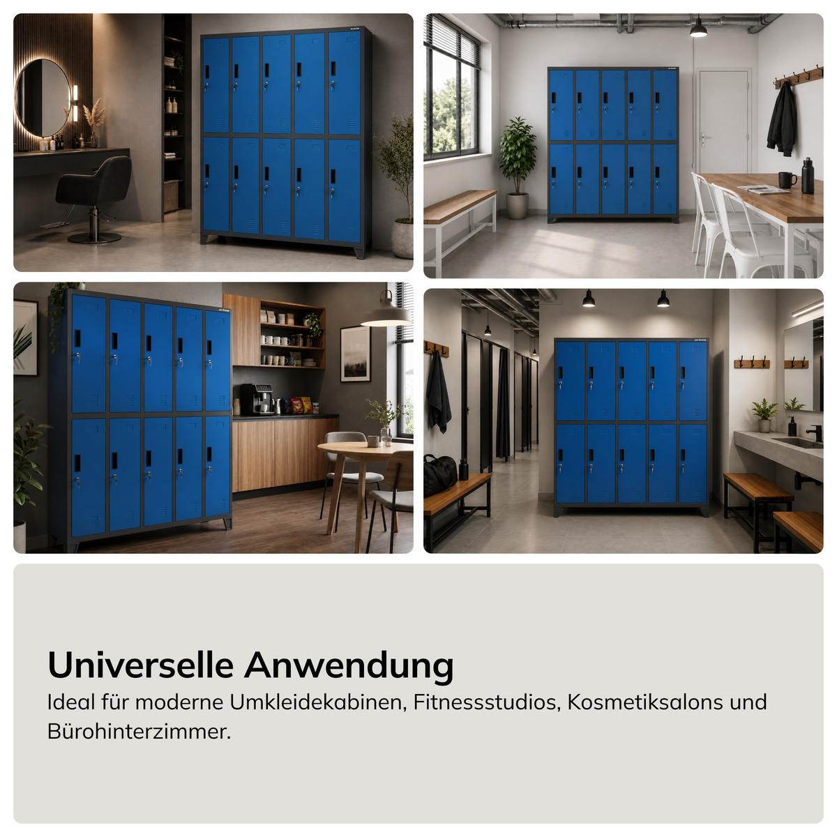 SCHLIESSFACHSCHRANK Bartek - Blau, Metall (136/172/45cm) - Jan Nowak