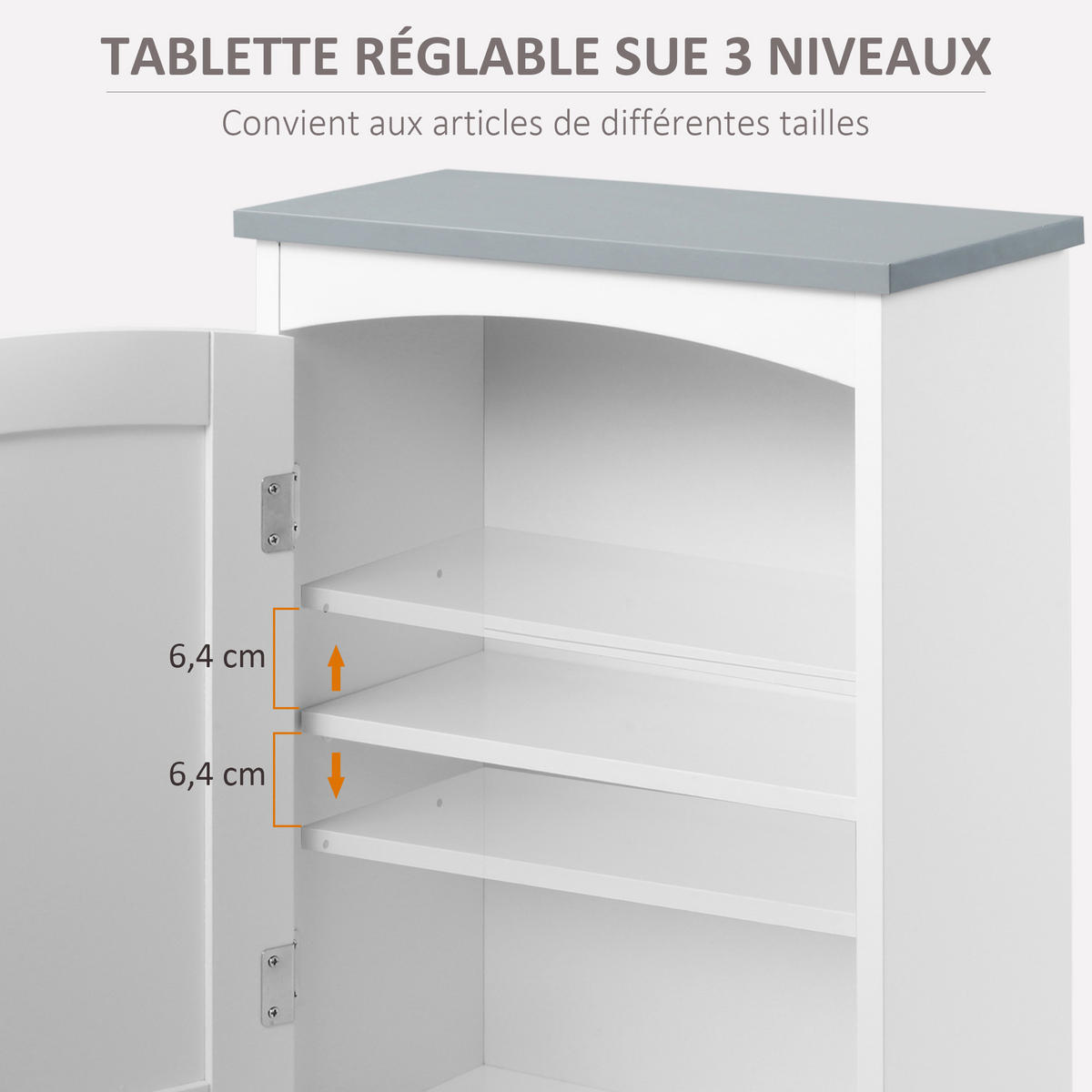 HÄNGESCHRANK DE-15859 mit verstellbarem Einlegeboden Weiß - Weiß, Holzwerkstoff (18.5/52/41cm) - ComfortXL