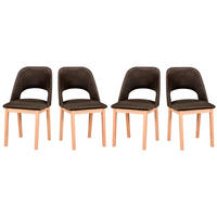 ESSZIMMERSTUHL 4x "MONTI 2", natür buche, zetta 294 - Buchefarben/Braun, Holz (43/82/40cm) - Leaf Design