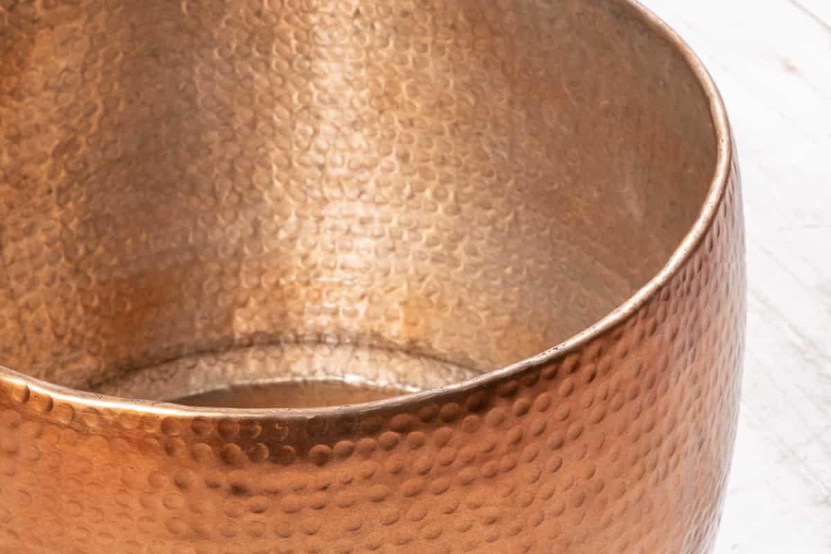 COUCHTISCH ORIENT II Aluminium rund Kupfer 60cm - Goldfarben/Kupferfarben, Metall (60/60/30cm) - riess-ambiente