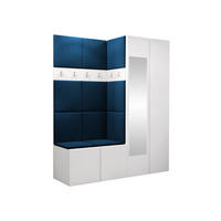 GARDEROBEN-SET Orion XII - Blau/Weiß, Holzwerkstoff/Kunststoff (158/186/46cm) - MIRJAN24