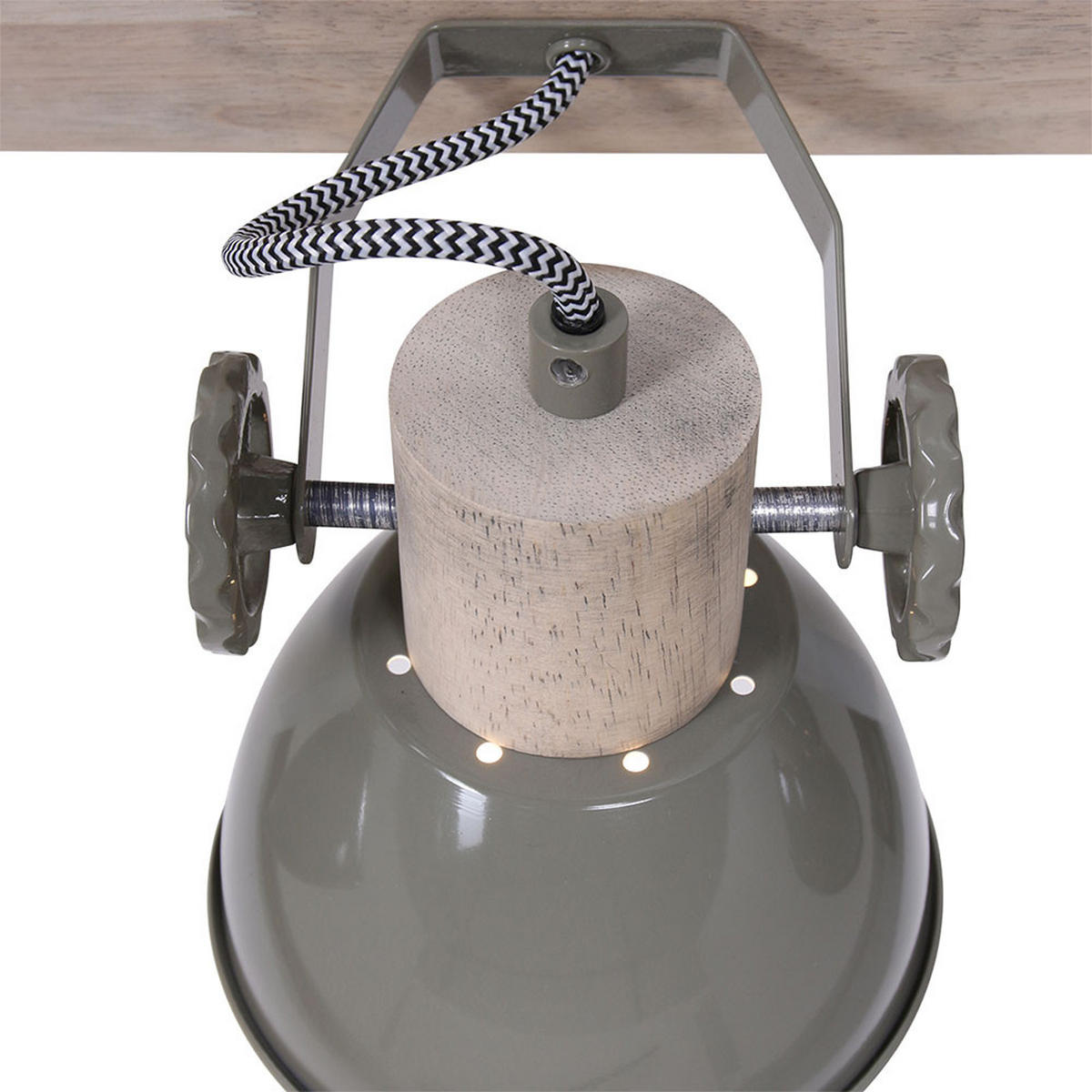 LED DECKENLEUCHTE Holzoptik Grün Metall - Grün, Holz (15.5/74/24cm)