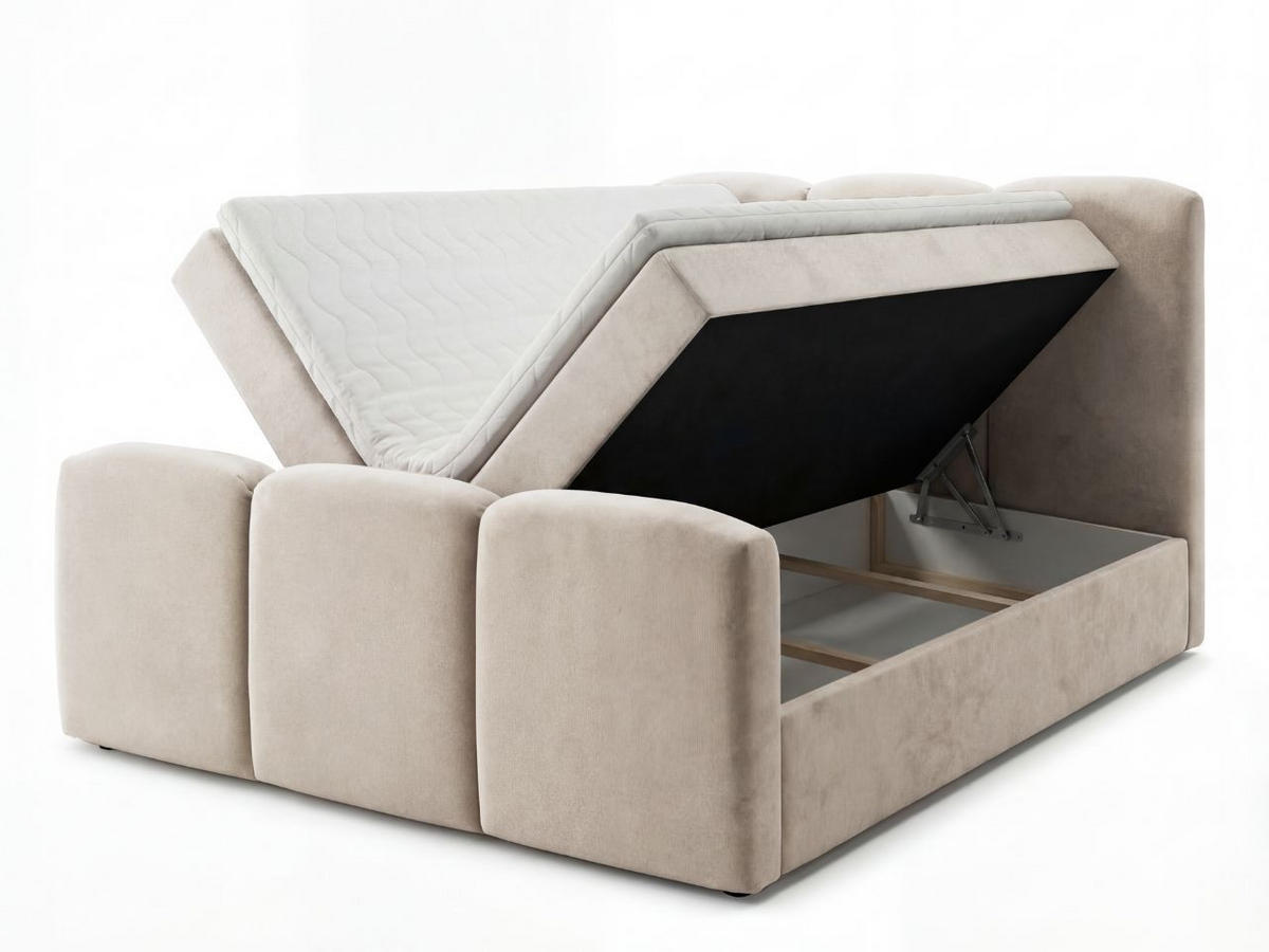 BOXBETT Campi 180x200 Beige - Beige, Holz/Textil (180/200cm) - Graingold