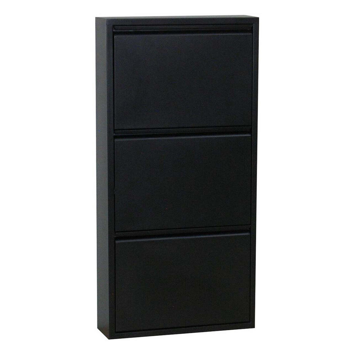 SCHUHKIPPER schwarz - Schwarz, Holzwerkstoff (50/106/16cm) - ebuy24