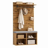 GARDEROBENSET mit Schuhbank 84 x 35 x 175 cm Holzoptik Eiche - Braun, Holzwerkstoff (37/175/84cm) - Beauniv