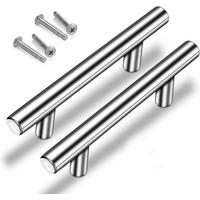 MÖBELGRIFF Silber 10er-Set 128 mm Edelstahl - Silberfarben, Metall (1.2/3.2/20cm)
