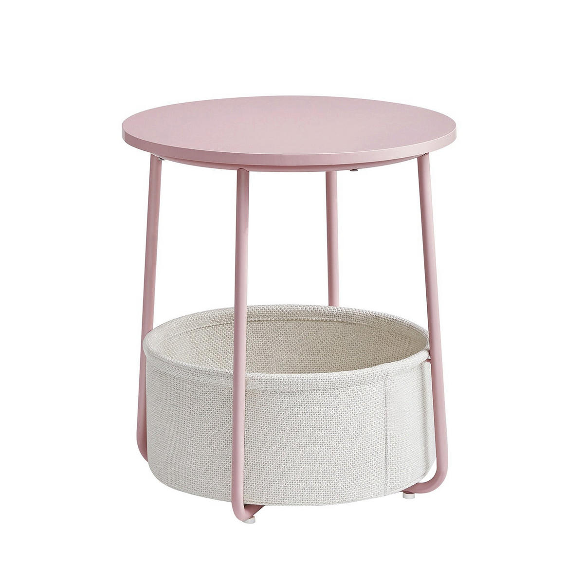 BEISTELLTISCH BASSETERRE - Rosa, Holzwerkstoff (45/45/50cm) - Hansiro