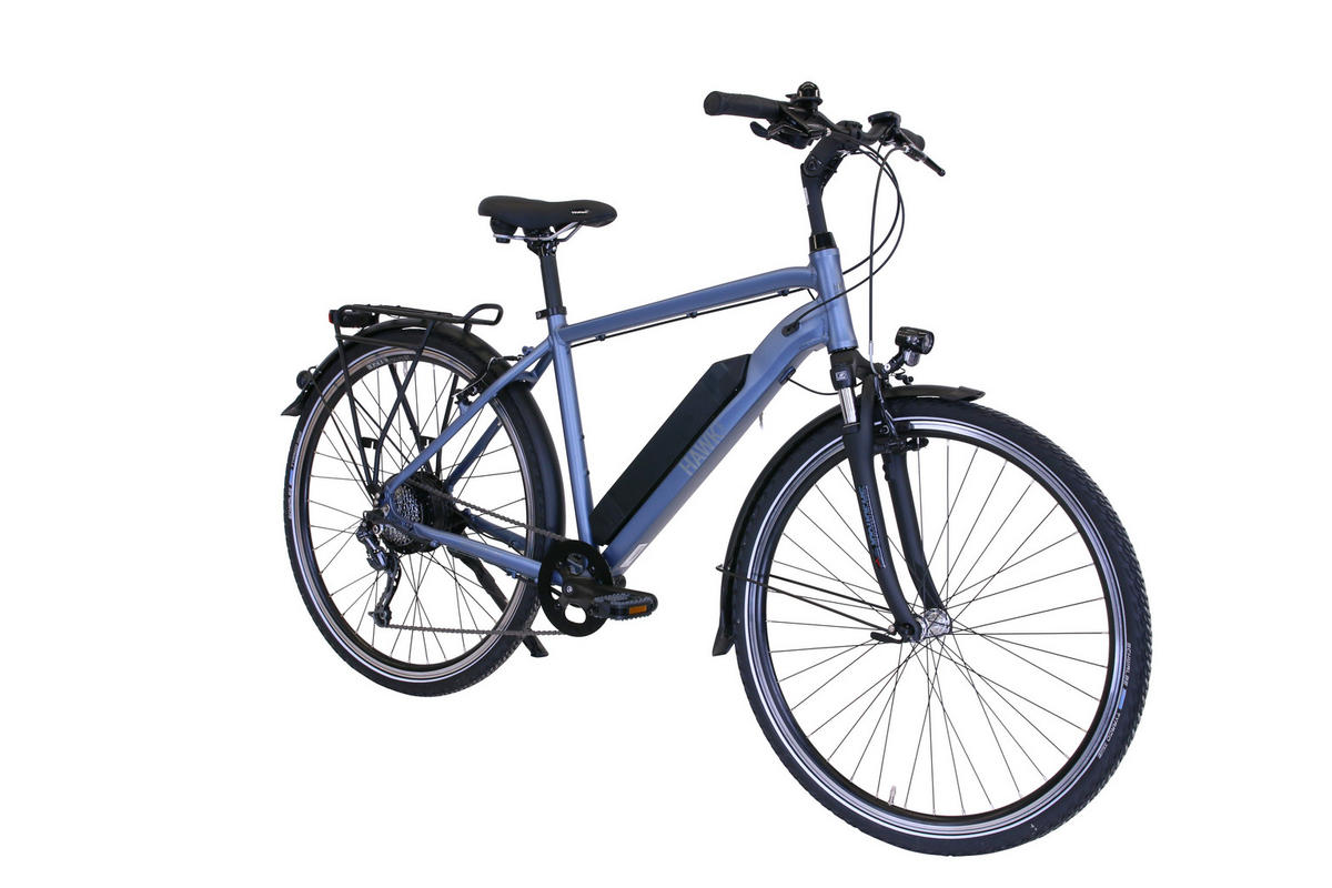 E-TREKKING Bafang Gent E-Bike Blau 28 Zoll Gr:50 - Blau, Metall (50cm) - Hawk Bikes