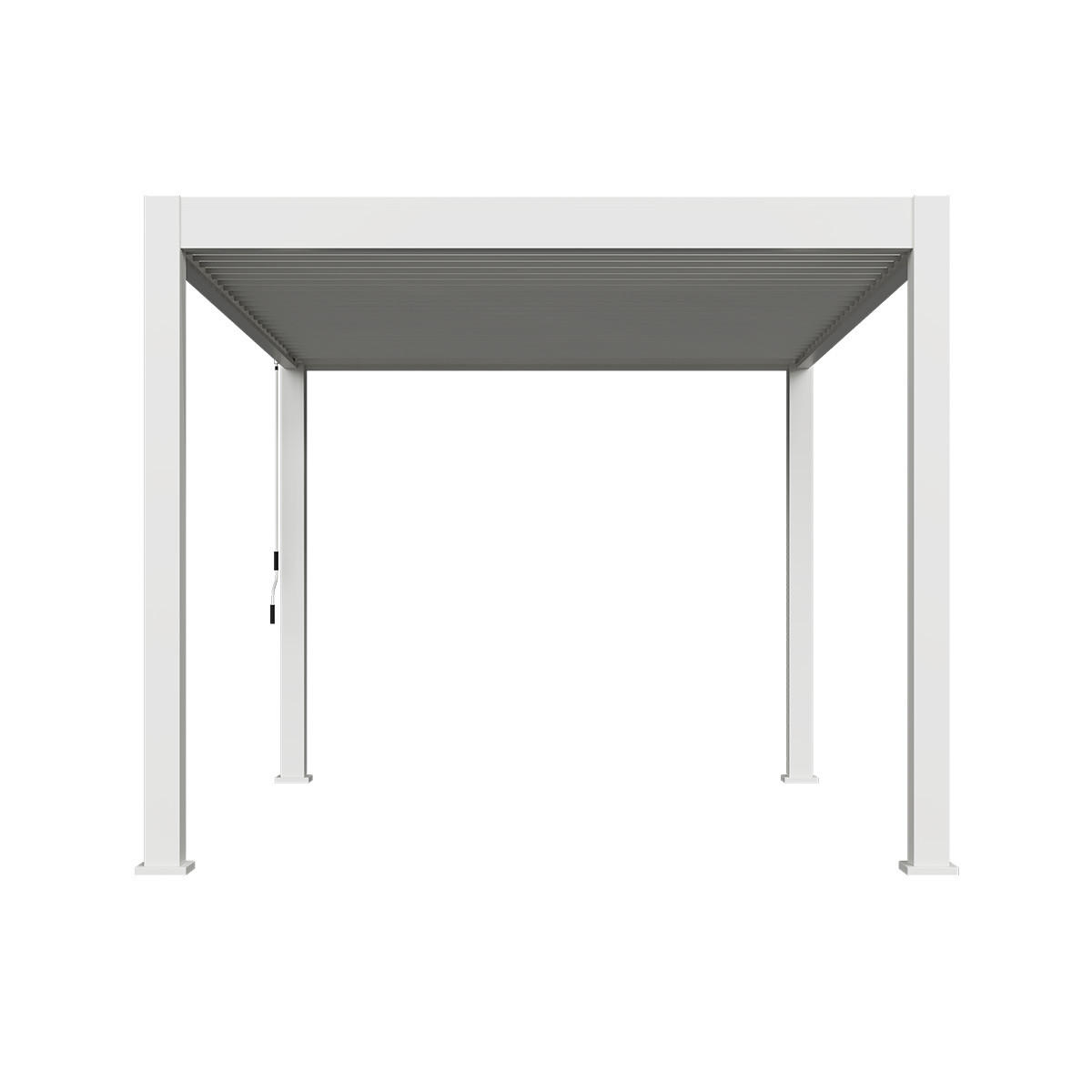 PERGOLA Deluxe Plus 3 x 4 M Voll-Alu Pergola weiß - Weiß, Metall (400/255/300cm) - WEIDE