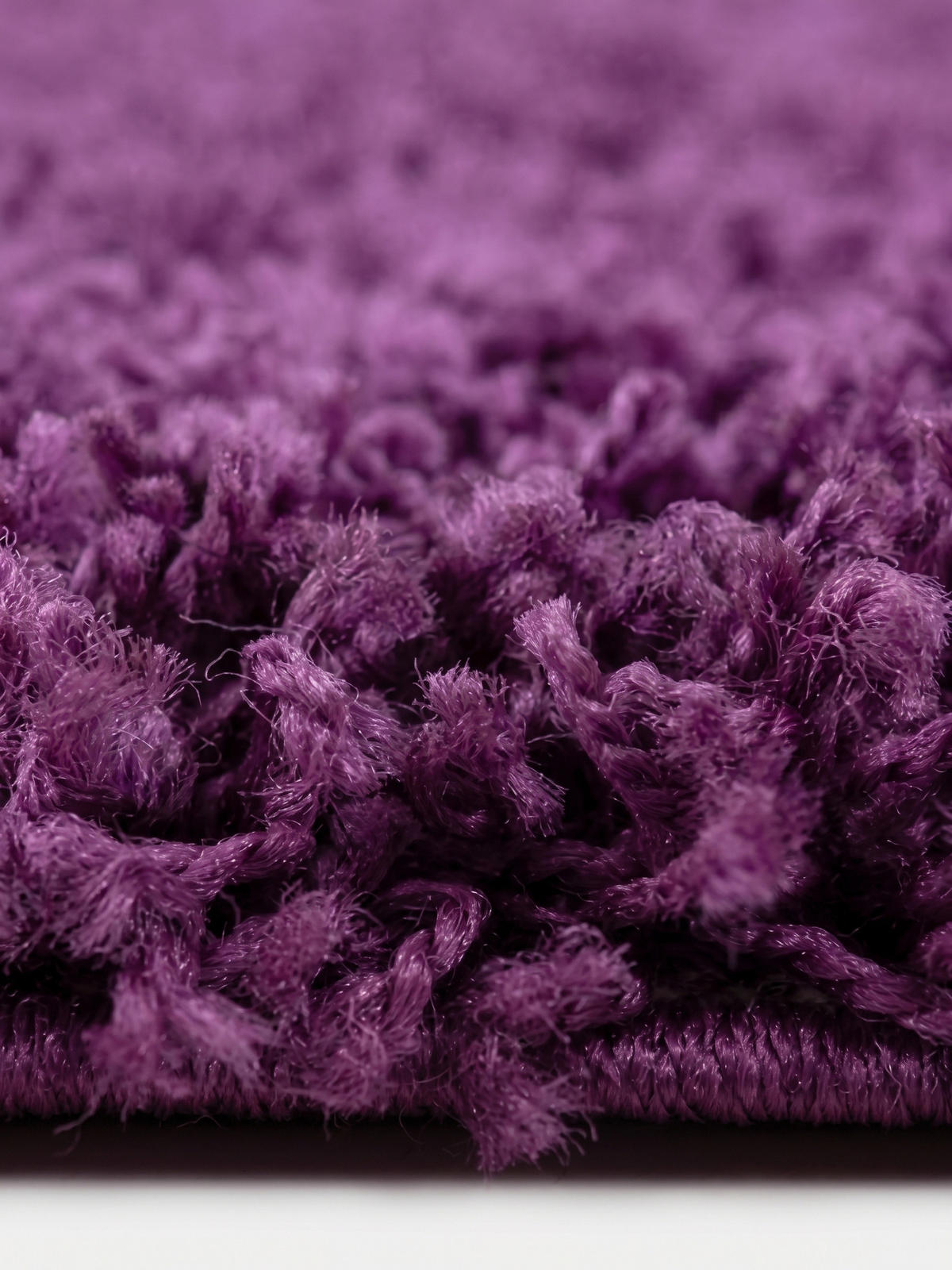 TEPPICH Hochflor Unifarben Polypropylen Wohnzimmer Shaggy Violett Läufer 80x250 - Lila, Textil (250/80cm) - KADIMA DESIGN