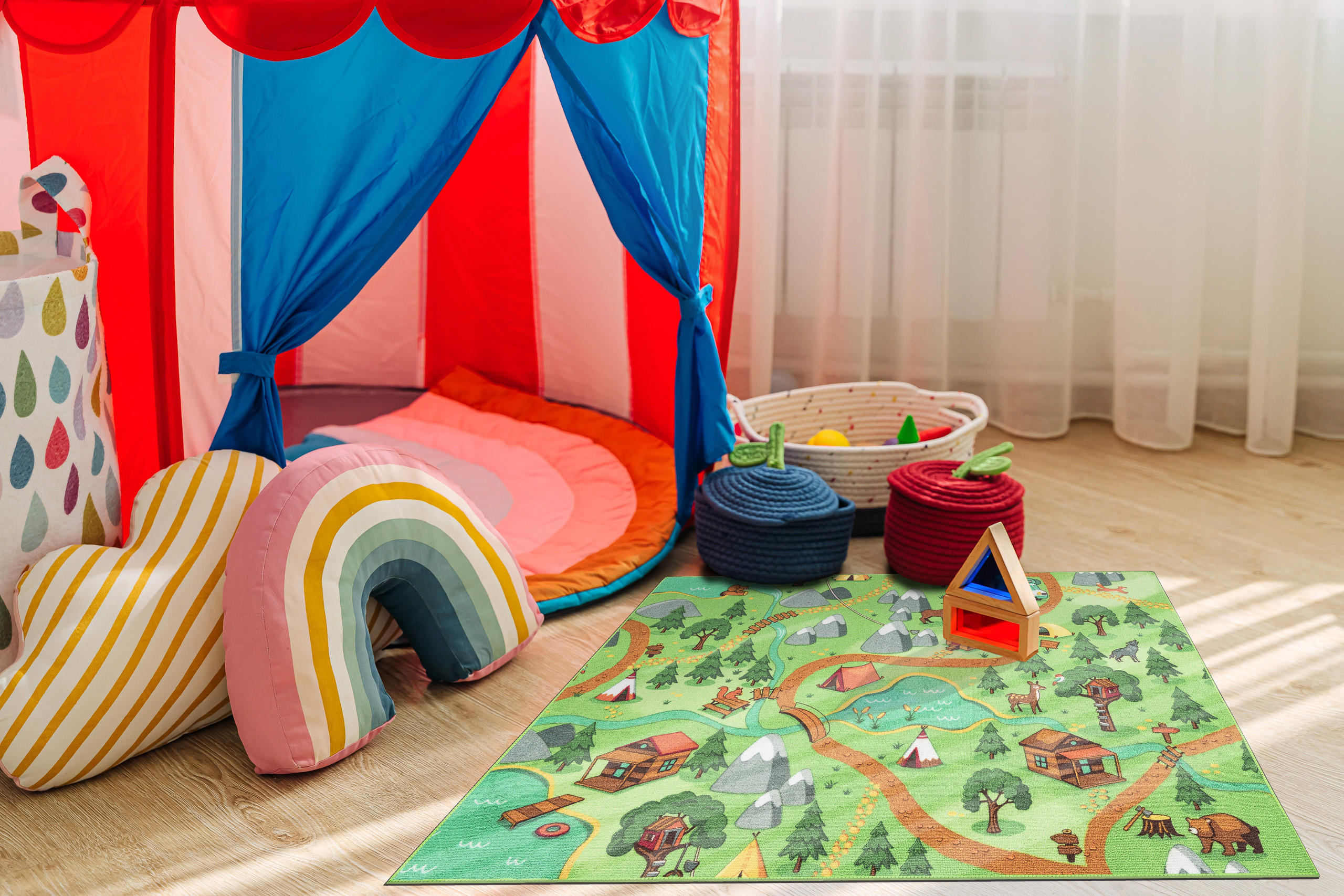 Thumbnail - rugsX Teppich, Pastellgrün, Textil, Rechteckig, 95x133 cm, Teppiche & Böden, Teppiche, Teppich Kinderzimmer