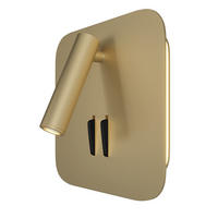 WANDLEUCHTE Ios 176 - Gold - 13/6.5/13 cm - Goldfarben, Kunststoff (6.5/13/13cm) - Maytoni