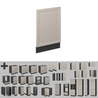 FRONTBLENDE Fame-Line GrauBeige 45 cm, AP Eiche - Anthrazit/Grau, Holzwerkstoff (45/67.4/1.6cm) - Vicco