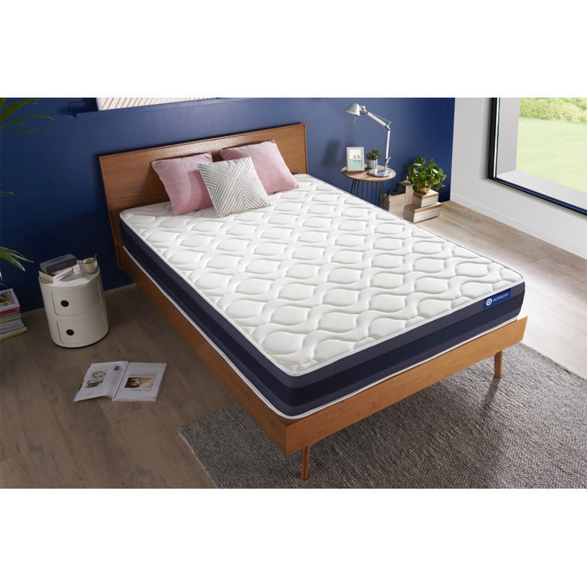 MATRATZE Actiflex morpho Taschenfederkern und Memory-Schaum 140 x 190 cm h1 - Weiß, Textil (140/190cm) - ACTISOM