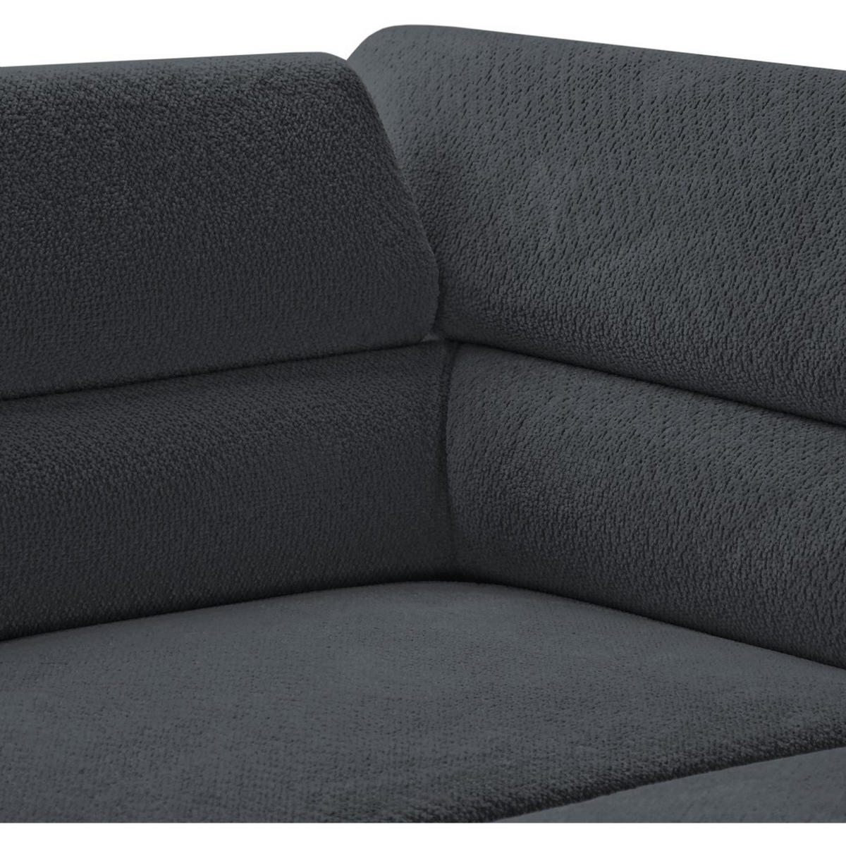 ECKSCHLAFSOFA Mellow mit Bettkasten, Dunkelgrau, links - Dunkelgrau/Schwarz, Textil (270/205cm) - Beautysofa