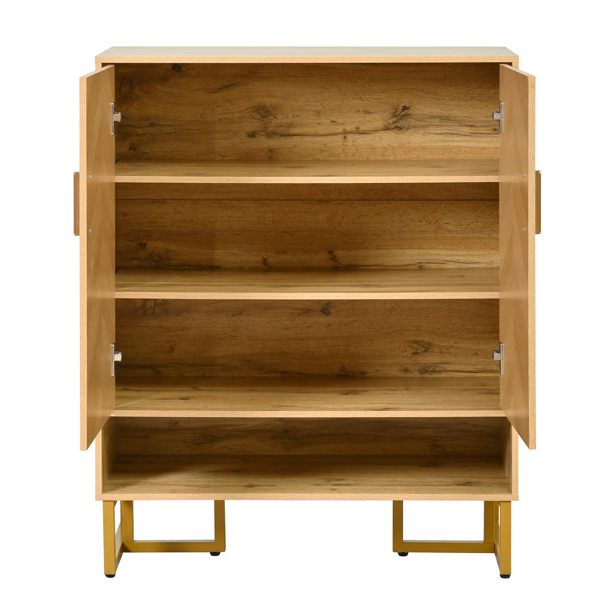 SCHUHSCHRANK 80/38/100 cm mit 2 Türen, schmales Design in Natur - Naturfarben, Holzwerkstoff (80/100/38cm) - BEAOK