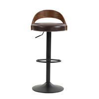 BARHOCKER 2er-Set mit Rückenlehne, 360° drehbar und höhenverstellbar, Braun - Braun, Metall (42/77/42.5cm) - MIVRAY