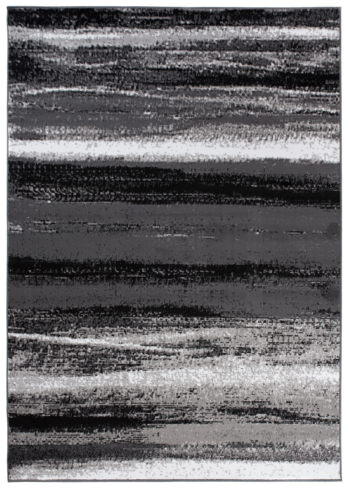 TEPPICH MAYA Dunkelgrau Meliert Streifen Verwischt 200/300 cm - Dunkelgrau, Textil (200/300cm) - Tapiso