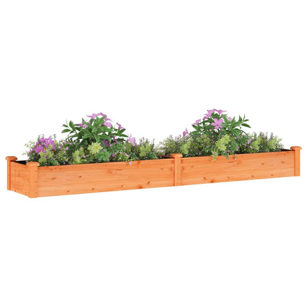 HOCHBEET mit Einsatz Braun 240x45x25 cm Massivholz Tanne - Braun, Holz (45/25/240cm) - furnicato