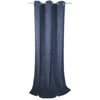 BLICKDICHTER ÖSENVORHANG CASUAL CORD - Blau, Textil (140/0.5/245cm) - Tom Tailor