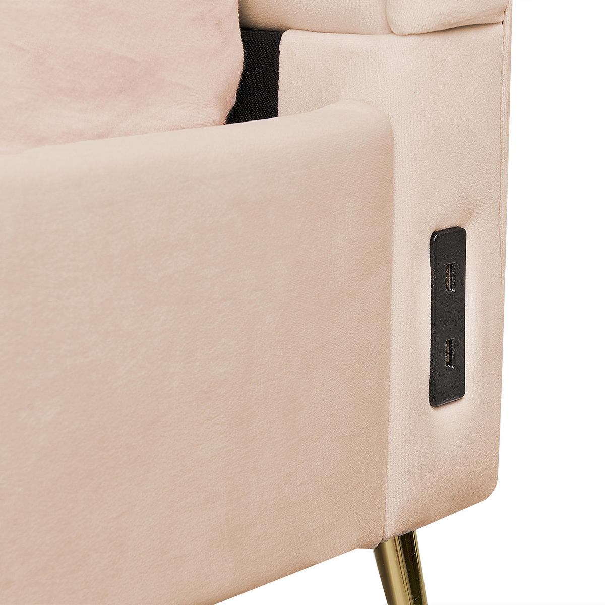 POLSTERBETT 140/200cm Beige Miribel - Beige, Textil (140/200cm) - Beliani