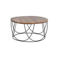 COUCHTISCH aus Metall und Holz - Braun, Holz (80/80/41cm) - Giner y Colomer