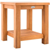 BEISTELLTISCH eckig 45/45/50 cm Holz Teak - Braun/Teakfarben, Holz (45/45/50cm) - CLP