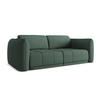 3-SITZER SOFA Chenille Stoff Grün - Schwarz/Grün, Kunststoff/Textil (210/74/105cm) - Makamii