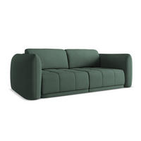 3-SITZER SOFA Chenille Stoff Grün - Schwarz/Grün, Kunststoff/Textil (210/74/105cm) - Makamii