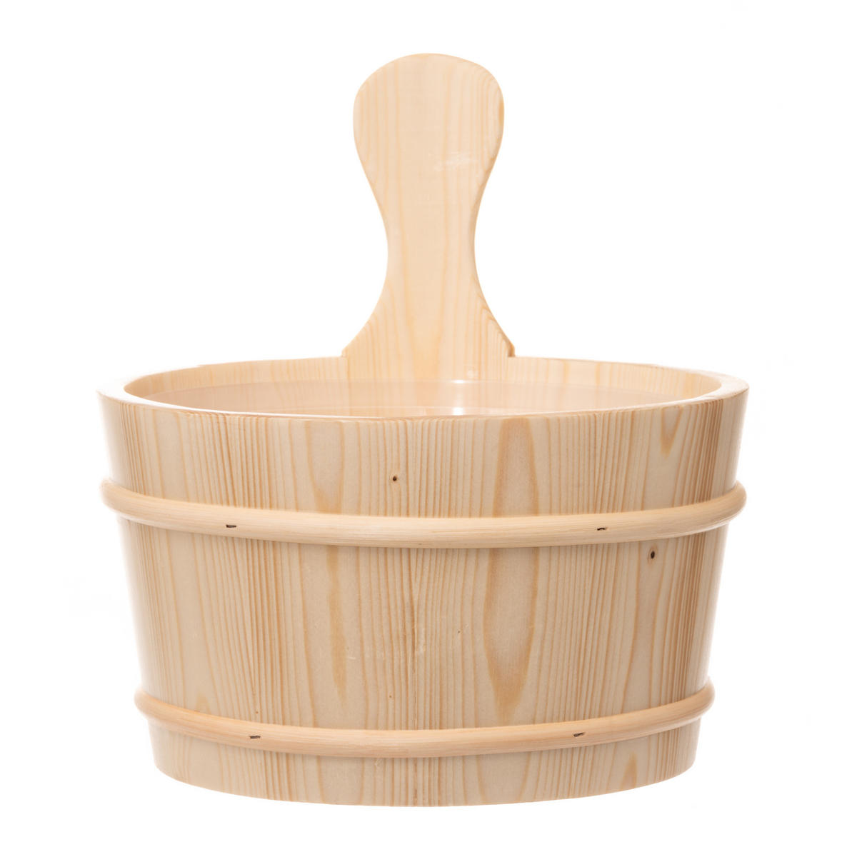 HOLZEIMER Sauna 4 l mit Plastikeinsatz - Beige, Holz (25.5/27/27cm)