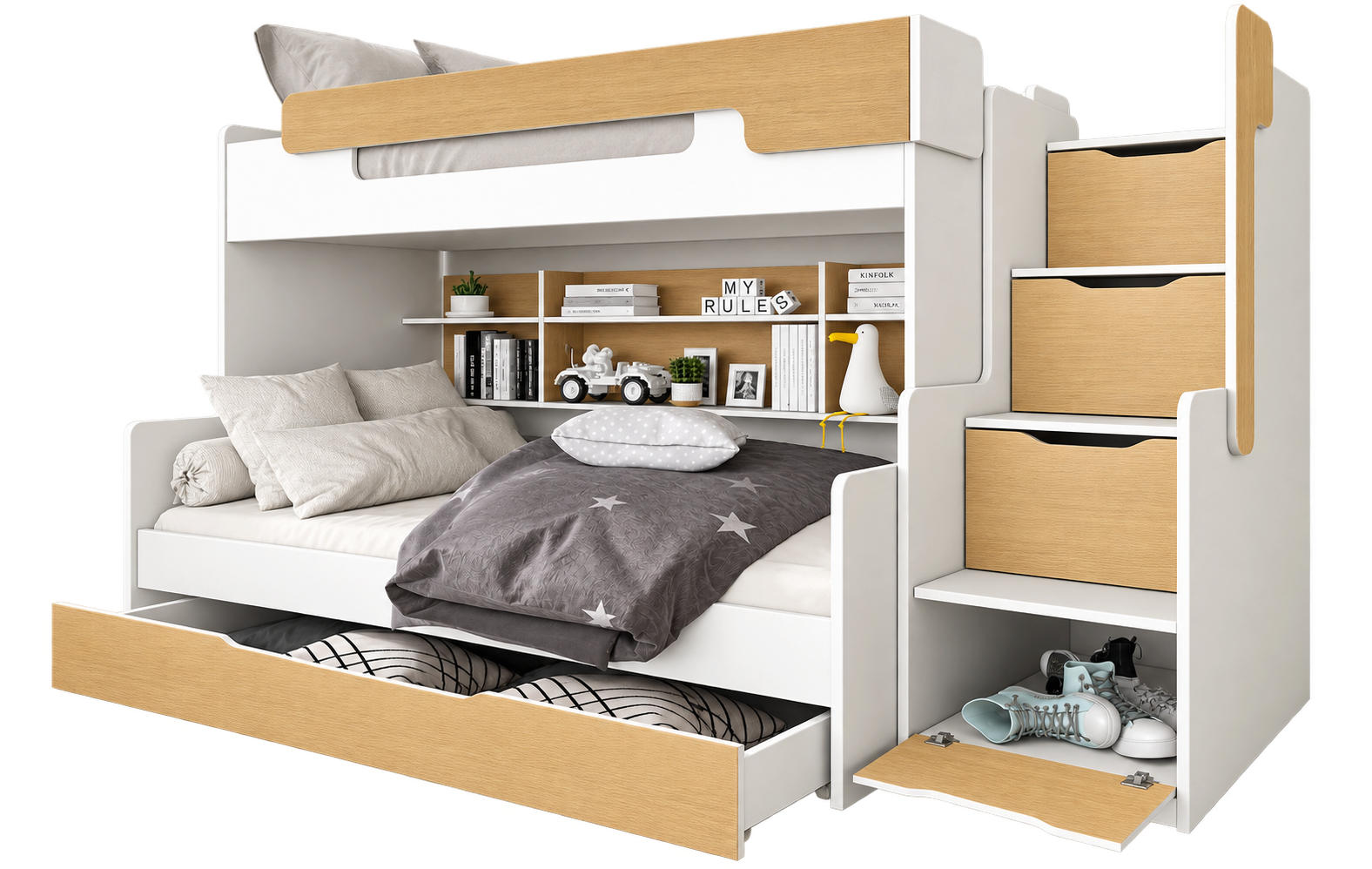 Wohnideebilder Etagenbett Braun 120x200 cm