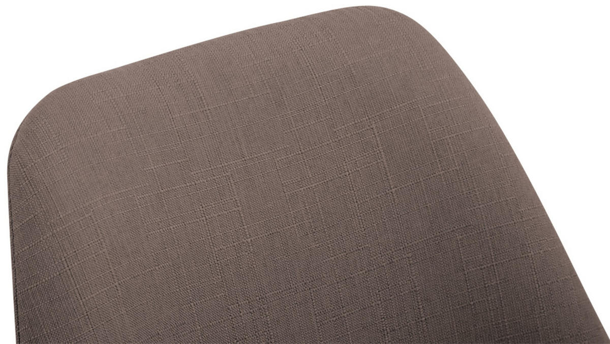 STUHL Stoff taupe - Taupe/Weiß, Holz/Textil (48/84/55cm) - CLP