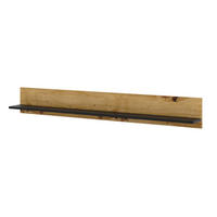 WANDREGAL Artisan Eiche, Schwarz 150/20/16 - Schwarz, Holzwerkstoff (150/20/16cm) - RAUMHIRSCH FURNITURE