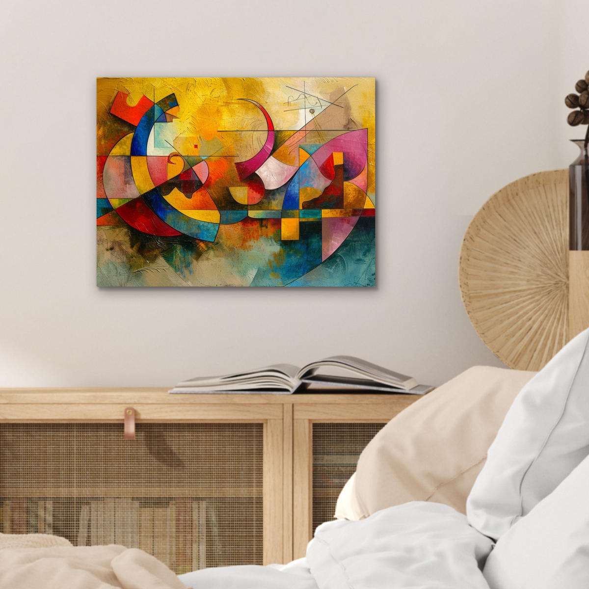 KOVOVÝ OBRAZ Umenie - abstraktné - moderné 40x30 cm - žltá, kov (40/30cm) - MuchoWow