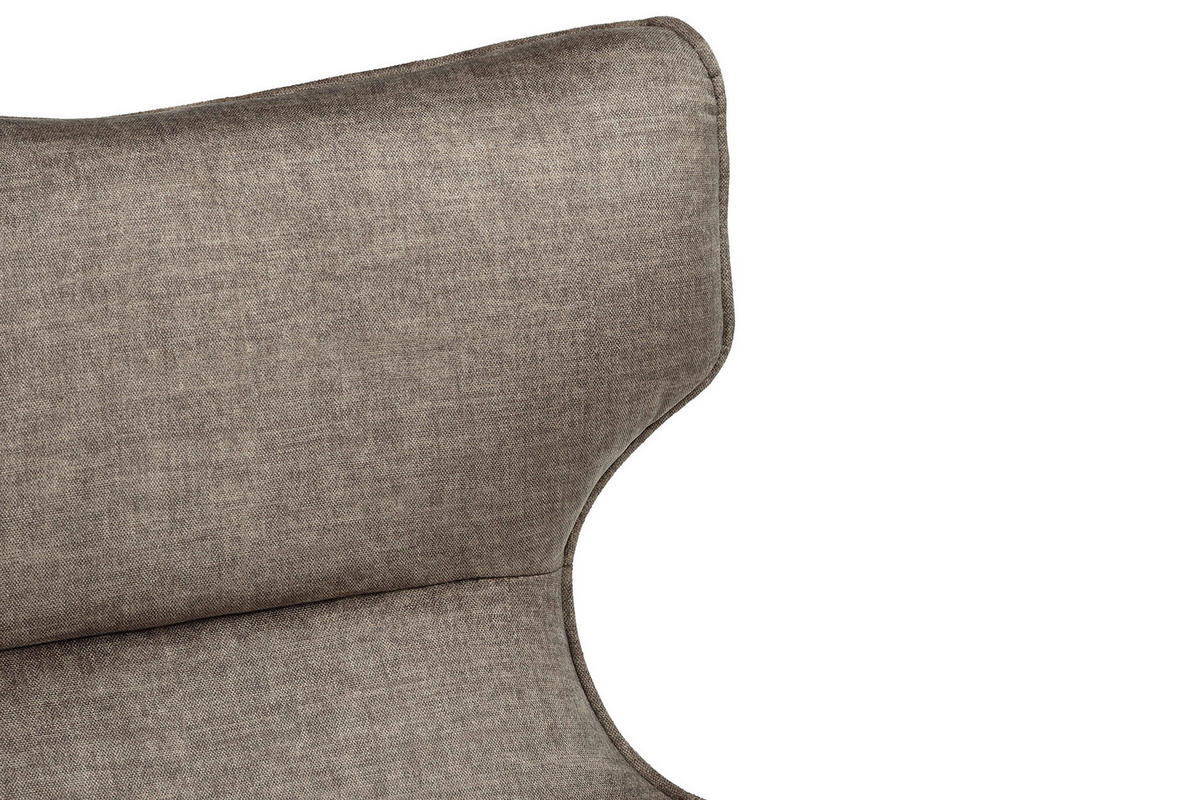SESSEL VOGUE Samt Taupe 100 cm - Taupe/Schwarz, Textil/Metall (73/99/100cm) - riess-ambiente