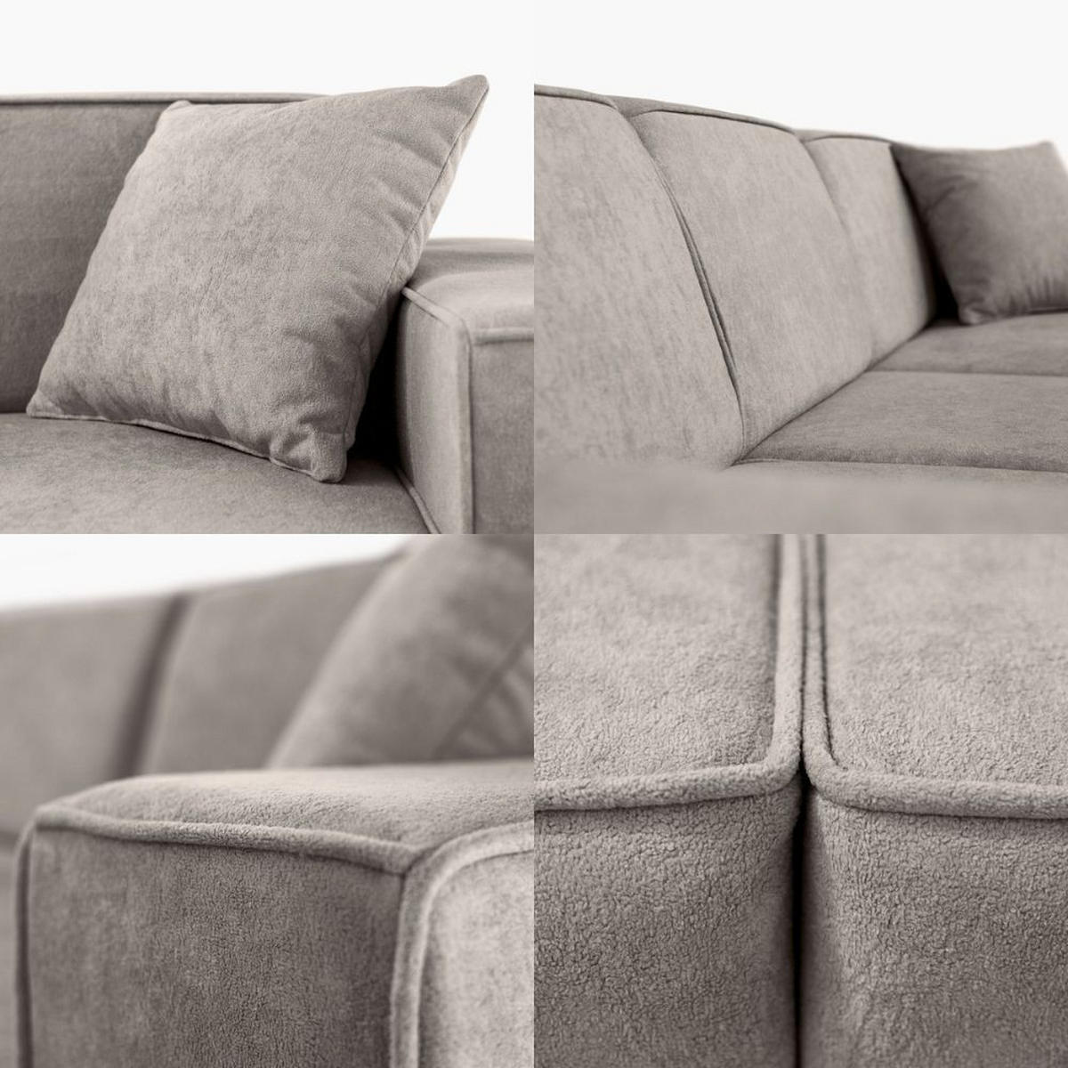 ECKSCHLAFSOFA mit Schlaffunktion Pedro L cappuccino rechts - Schwarz/Cappuccino, Kunststoff/Textil (267/160cm) - Beautysofa
