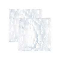 PLATTE QUADRATISCH Sphere transparent 21 x 21 cm 2er Set - Transparent, Glas (21/1.9/21cm) - Nachtmann