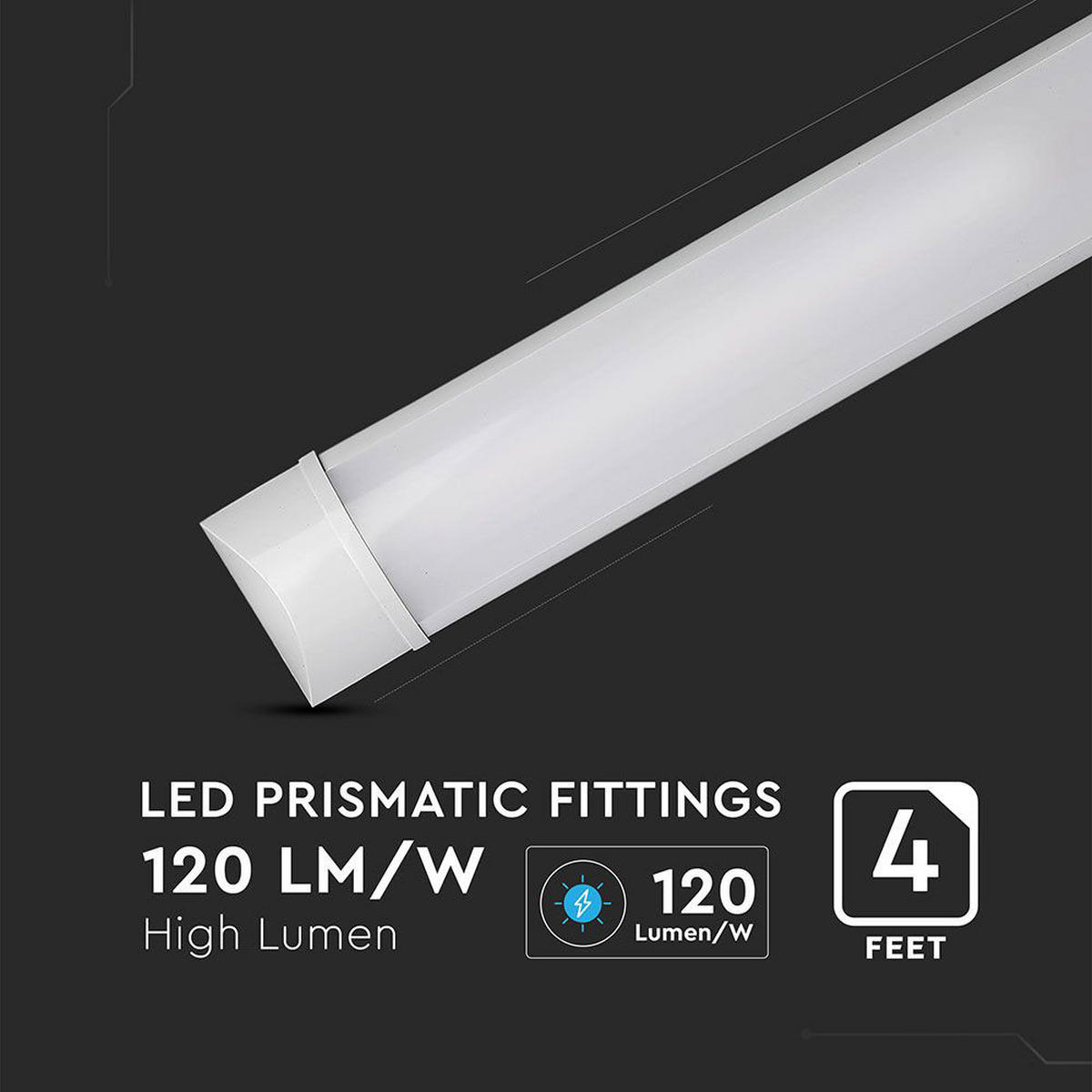LED UNTERBAULEUCHTE Weiß 120 cm - Weiß, Kunststoff (120/7.41/2.44cm)