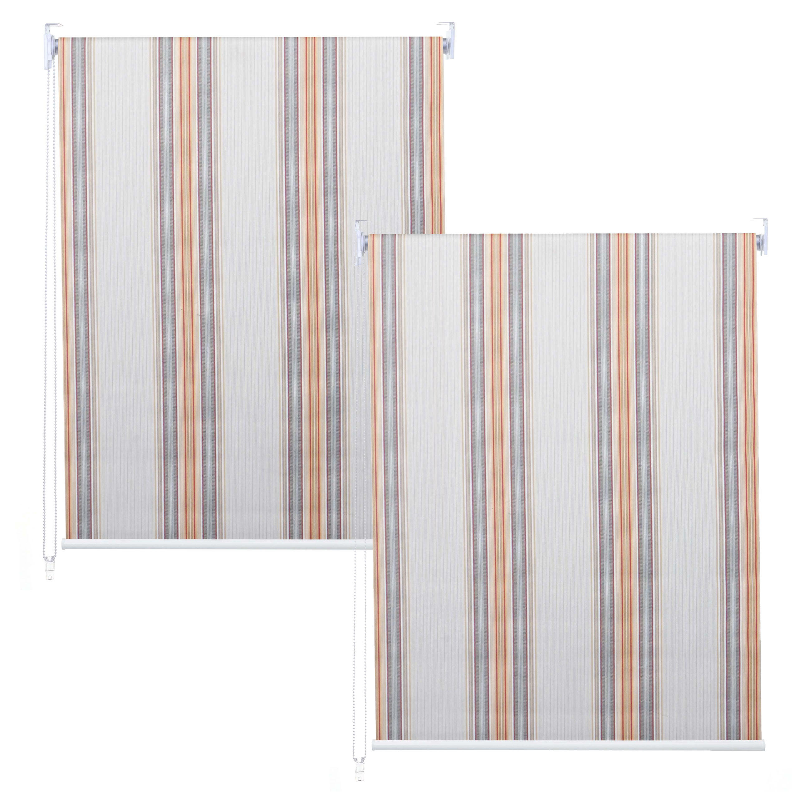 ROLLO Grau, Braun, Orange - Braun/Orange, Textil (120/230/1cm) - MCW
