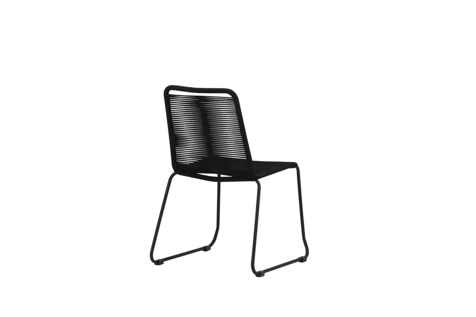 GARTENSTUHL 2er Set Schwarz - Schwarz, Holzwerkstoff (57/86/59cm) - ebuy24