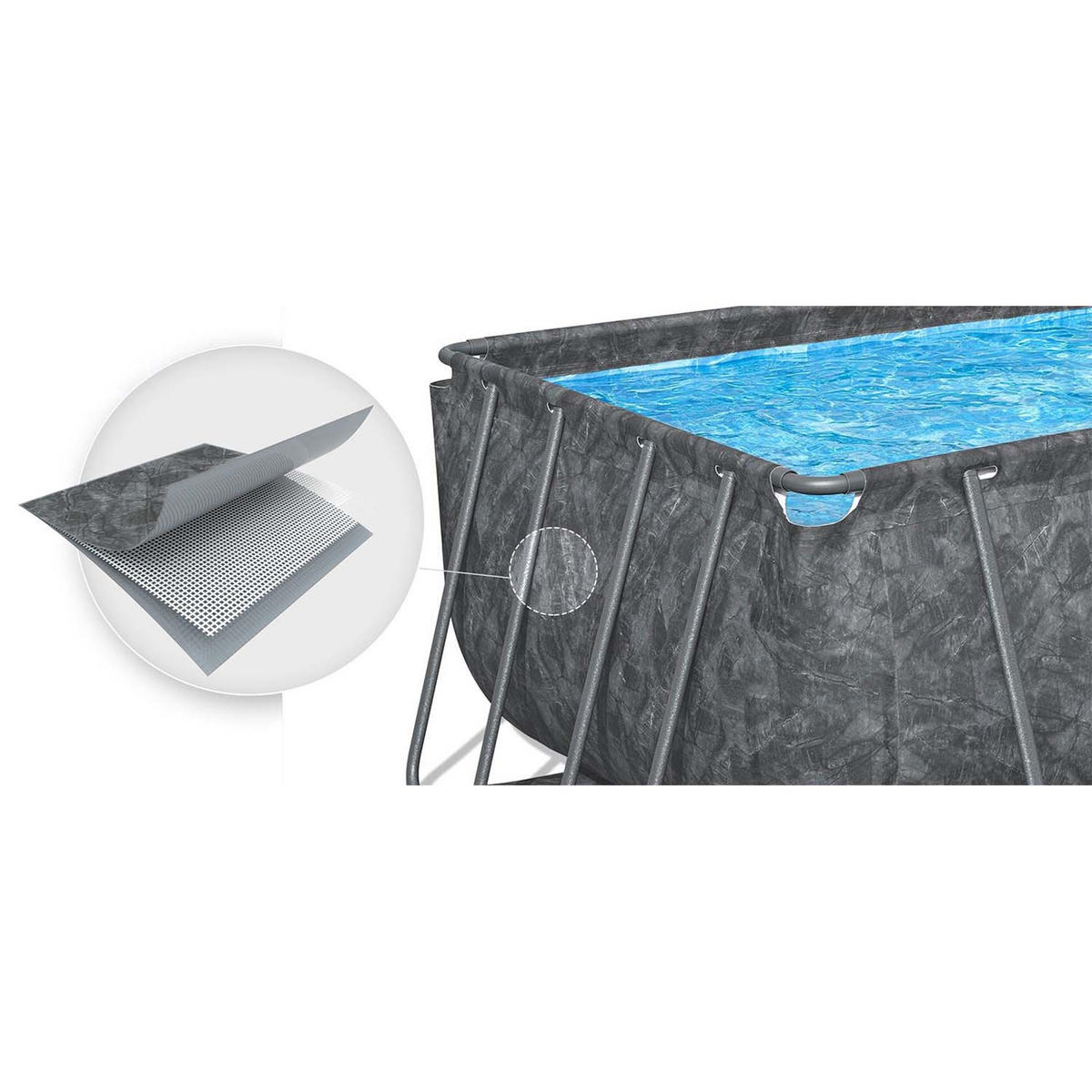 POOL SET 549 x 274 x 132 cm, 11in1 - 561KA - Blau, Textil (549/132/274cm)